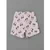 LCW Kids Beyaz Baskılı Kız Çocuk Şortlu Pijama Takım