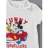 LCW baby Beyaz Mickey Mouse Baskılı Erkek Bebek Takım
