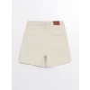 XSIDE Bej Yüksek Bel Standart Fit Kadın Jean Şort