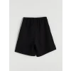 LCW Kids Siyah Beli Lastikli Kız Çocuk Şort