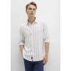 Mavi 0211712-90938 Çizgili Beyaz Gömlek
