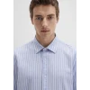 Mavi 0211693-90912 Çizgili Mavi Gömlek