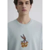 Mavi 0612656-70148 Bugs Bunny Baskılı Gri Tişört