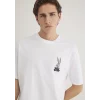 Mavi 0610636-620 Bugs Bunny Baskılı Beyaz Tişört
