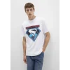 Mavi 0612917-620 Superman Baskılı Beyaz Tişört
