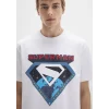 Mavi 0612917-620 Superman Baskılı Beyaz Tişört
