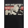 Mavi 0612922-900 Rick And Morty Baskılı Siyah Tişört
