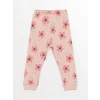 LCW baby Pembe Bisiklet Yaka Baskılı Kız Bebek Pijama Takımı