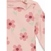 LCW baby Pembe Bisiklet Yaka Baskılı Kız Bebek Pijama Takımı