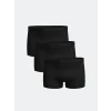 LC WAIKIKI Siyah Rahat Kalıp Pamuklu Esnek Erkek Boxer 3lü