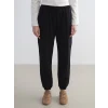 LCWAIKIKI Classic Siyah Beli Lastikli Kadın Jogger Eşofman Altı
