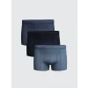 LC WAIKIKI Lacivert Standart Kalıp Pamuklu Esnek Erkek Boxer 3lü