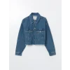 LCW Vision Indigo Oversize Kadın Jean Ceket