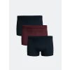 LC WAIKIKI Bordo Standart Kalıp Pamuklu Esnek Erkek Boxer 3lü