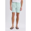 Defacto E0978 Turkuaz Regular Fit File Astarlı Diz Üstü Deniz Şortu
