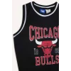 Defacto E4846 Siyah Erkek Çocuk NBA Chicago Bulls Bisiklet Yaka Atlet