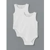 LCW baby Ekru Organik Kumaş Kız Bebek Çıtçıtlı Bodysuit 2li