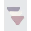 LCW DREAM Lila Düz Bikini Külot 3lü Paket