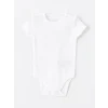 LCW baby Ekru Bisiklet Yaka Basic Kız Bebek Çıtçıtlı Bodysuit 2li