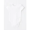 LCW baby Ekru Bisiklet Yaka Basic Kız Bebek Çıtçıtlı Bodysuit 2li