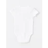 LCW baby Ekru Bisiklet Yaka Basic Kız Bebek Çıtçıtlı Bodysuit 2li