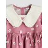 LCW Kids Pembe Bebe Yaka Çiçekli Kız Çocuk Elbise