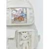 LCW ACCESSORIES Ekru Çok Bölmeli Kız Çocuk Sırt Çantası