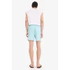 Defacto U0024 Turkuaz Çizgili File Astarlı Kısa Boy Deniz Şortu