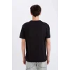 Defacto D5481 Siyah %100 Pamuk Regular Fit Bisiklet Yaka Kısa Kollu Ağır Kumaş Siyah Tişört
