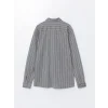 SOUTHBLUE Gri Slim Fit Uzun Kollu Çizgili Erkek Gömlek