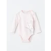 LC WAIKIKI Pembe Bisiklet Yaka Kız Bebek Çıtçıtlı Bodysuit 2li
