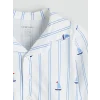 LCW baby Ekru Resort Yaka Çizgili Erkek Bebek Pijama Takım