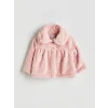 LCW baby Pembe Bebe Yaka Kız Bebek Pelüş Mont