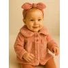 LCW baby Pembe Bebe Yaka Kız Bebek Pelüş Mont