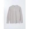 LCWAIKIKI Classic Bej Bisiklet Yaka Uzun Kollu Baskılı Erkek Sweatshirt