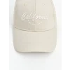 LCW ACCESSORIES Ekru Yazı Nakışlı Kadın Kep Şapka