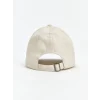 LCW ACCESSORIES Ekru Yazı Nakışlı Kadın Kep Şapka
