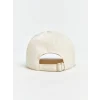 LCW ACCESSORIES Ekru Yazı Nakışlı Kadın Kep Şapka