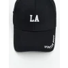 LCW ACCESSORIES Siyah Yazı Nakışlı Kadın Kep Şapka