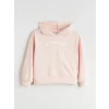 LCW Kids Pembe Kapüşonlu Baskılı Kız Çocuk Sweatshirt