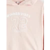 LCW Kids Pembe Kapüşonlu Baskılı Kız Çocuk Sweatshirt