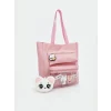 LCW ACCESSORIES Pembe Baskılı Şeffaf Cepli Kız Çocuk Kol Çantası