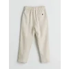 LCW Kids Ekru Beli Lastikli Keten Erkek Çocuk Pantolon