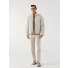 SOUTHBLUE Bej Standart Kalıp Dik Yaka Erkek Şişme Mont