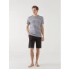 LC WAIKIKI Gri Standart Kalıp Erkek Şortlu Pijama Takımı