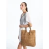 LCW ACCESSORIES Kahverengi Hasır Kadın El Çantası
