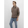 Mavi 0S10419-70380 Yarı Fermuarlı Kahverengi Sweatshirt
