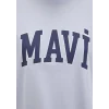 Mavi 1600843-70717 Mavi Logo Baskılı Mavi Tişört