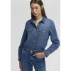 Mavi 1210662-86490 Merida Real Blue Koyu Mavi Jean Gömlek
