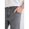 Defacto D9837 Gri Sergio Regular Fit Normal Kalıp Normal Bel Boru Paça Jean Pantolon